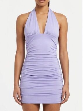 SHEIN Lavender Halter Mini Dress